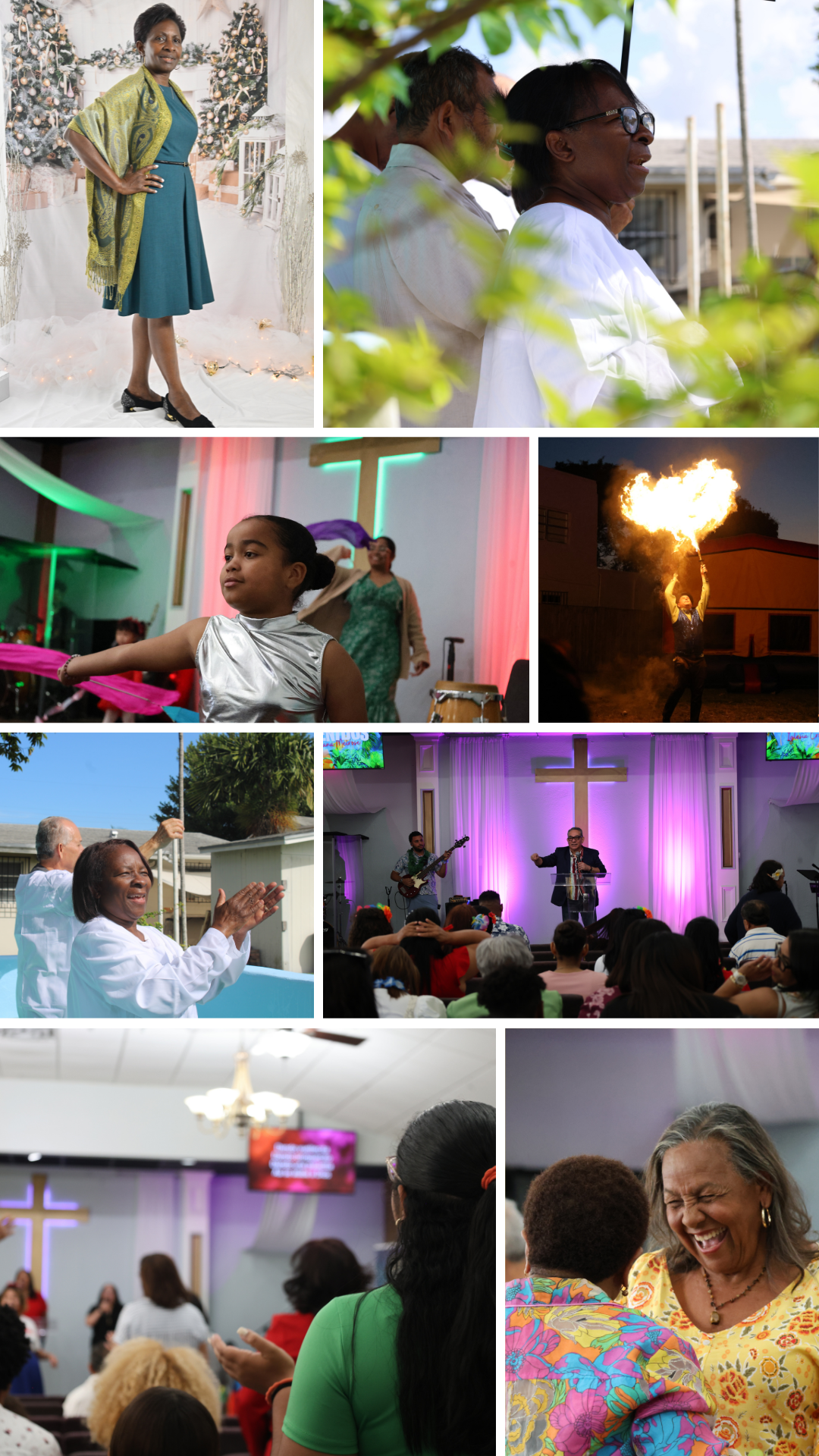 Iglesia Cristiana Melrose — services, baptisms, and portraits