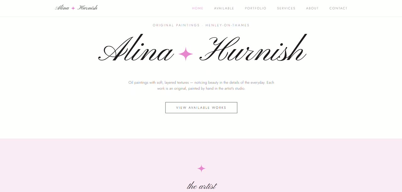 Alina Hurnish — Artist Portfolio — cover